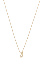 Oula XS Letter L Necklace, 18k Yellow Gold with Diamonds